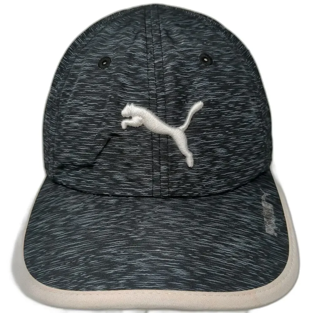 Puma Baseball Cap Black One Size Heathered Performance Reflective Strapback Hat